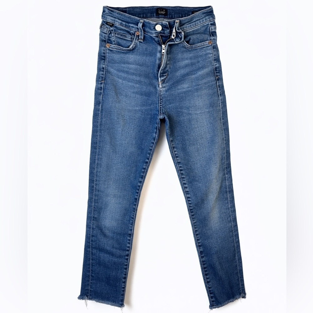 Citizens of Humanity Rocket Crop Jeans | Size 24 | High Rise Skinny | Raw Hem
